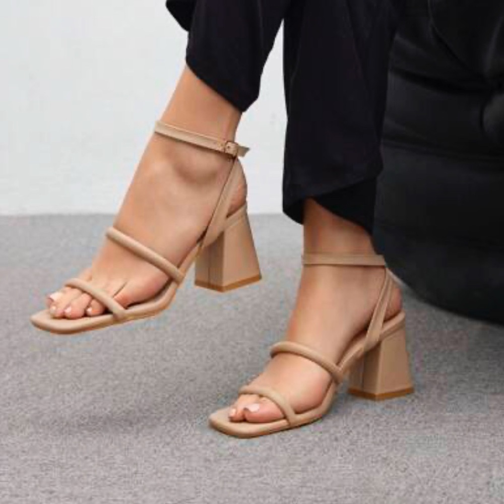 Azalea Wang Cross Strap Sandals (Nude)
